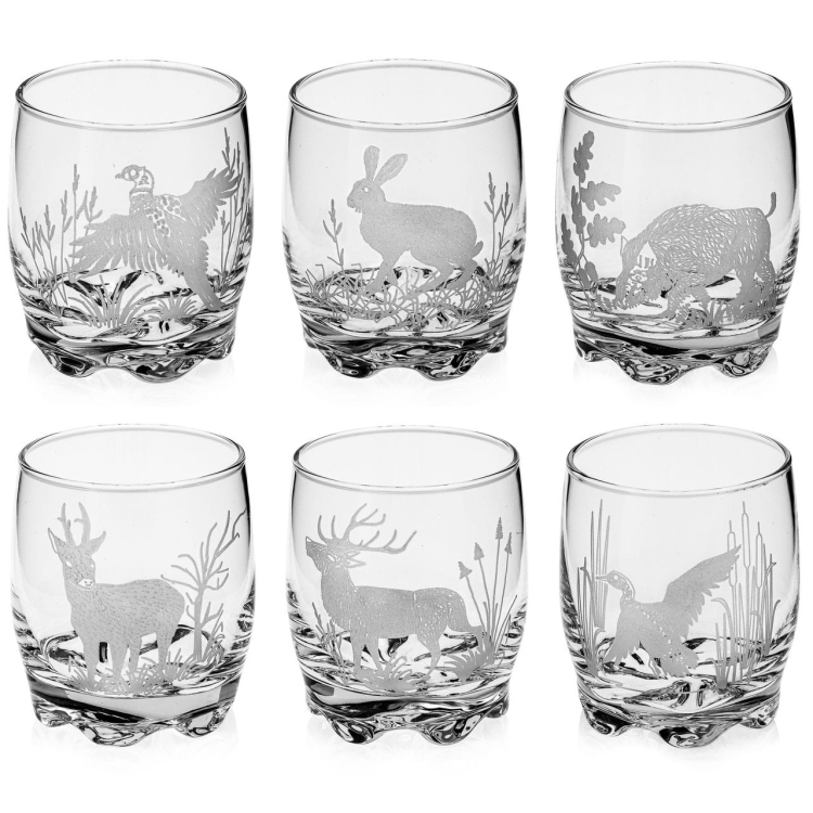 Szklanki do whisky Myśliwskie (8011) 250 ml  | 6 szt. w pudełku szklanka.pl