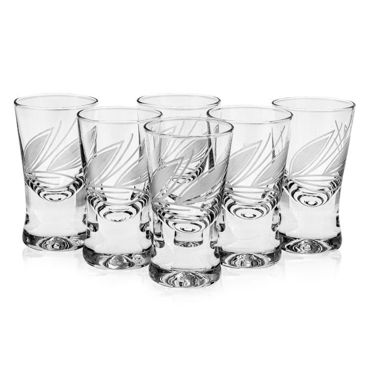 Kieliszki do wódki 25ml Listek 6szt. w pudełku Szklanka.pl