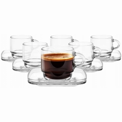 Komplet do espresso LAV Cozy 70ml 12szt 6 osób - szklane filiżanki