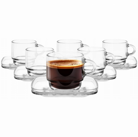 Przejdź do produktu Komplet do espresso LAV Cozy 70ml 12szt 6 osób - szklane filiżanki