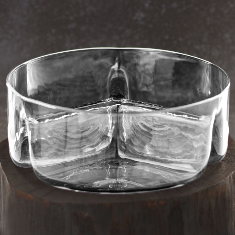 Salaterka trójdzielna na przekąski, słodycze KROSNO 24 cm (SM)