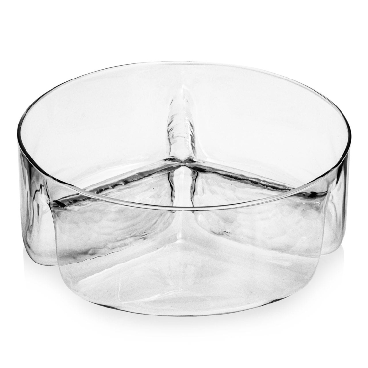 Salaterka trójdzielna na przekąski, słodycze KROSNO 24 cm (SM)