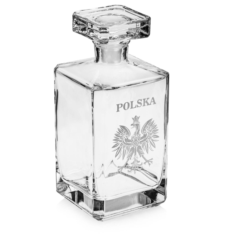 Karafka do whisky z grawerem POLSKA + ORZEŁ 700 ml (burbon)