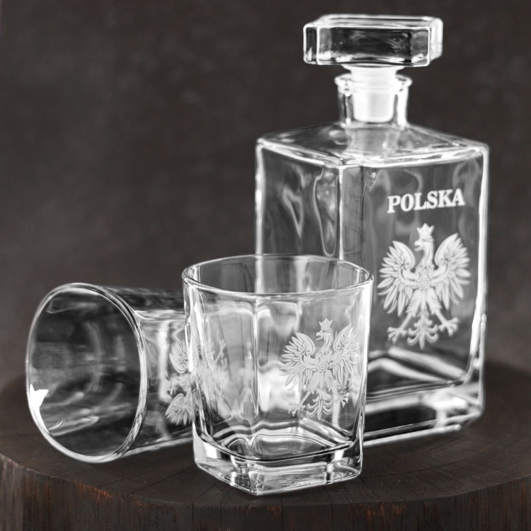 Zestaw do whisky 2+1 - ORZEŁ - Godło Polska (burbon+2xTG)