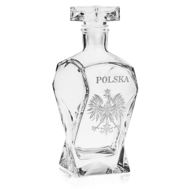 Karafka do whisky z grawerem POLSKA + ORZEŁ 750 ml
