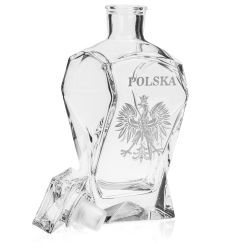 Karafka do whisky z grawerem POLSKA + ORZEŁ 750 ml