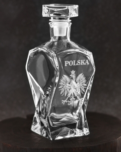 Karafka do whisky z grawerem POLSKA + ORZEŁ 750 ml