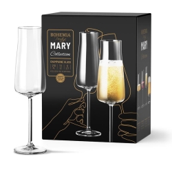 Kieliszki do szampana prosecco BOHEMIA Mary 210ml 6szt