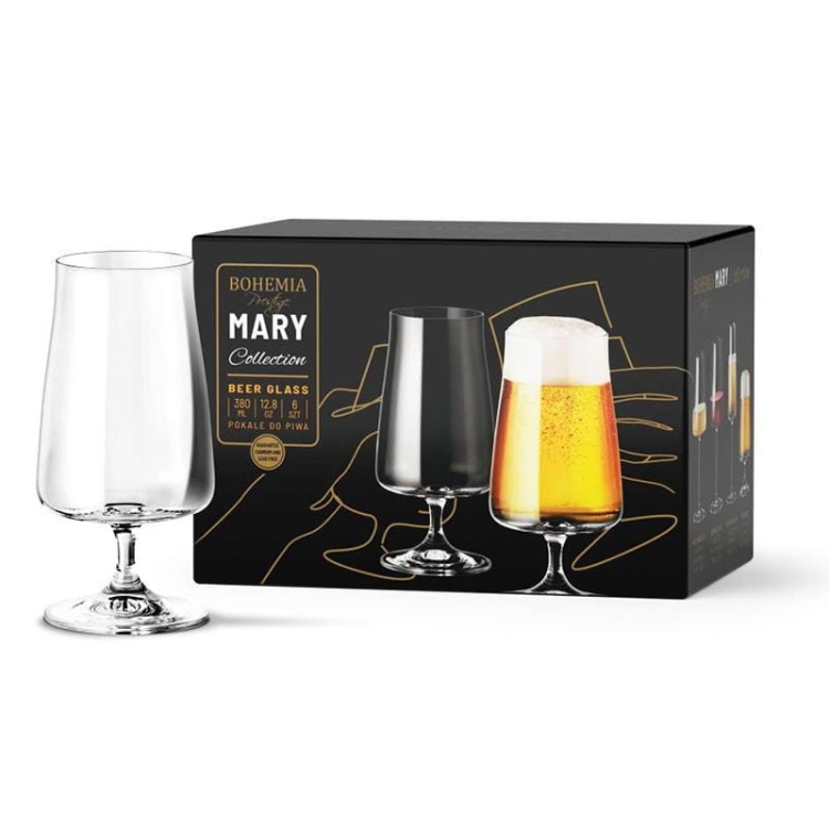 Kieliszki do piwa BOHEMIA Mary 380ml 6szt