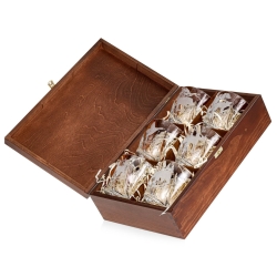 Myśliwskie szklanki whisky 340ml (Quadro) w skrzynce