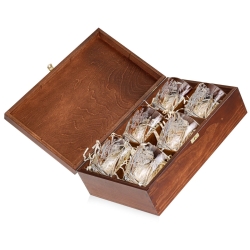 Szklanki do whisky Quadro 340ml Polska ORZEŁ w skrzynce z GRAWEREM
