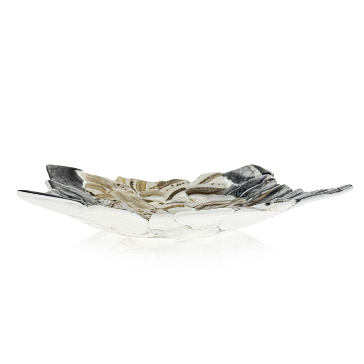 Ekskluzywna kwadratowa szklana patera na owoce pizze 30cm "44A"