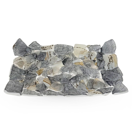 Przejdź do produktu Ekskluzywna prostokątna szklana patera na owoce pizze 39cm "44"