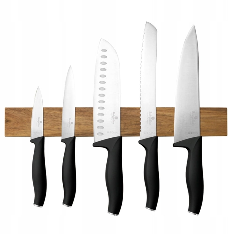 Komplet noży z wieszakiem magnetycznym Berlinger Haus Matte Black 6el. BH-2943