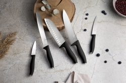 Komplet noży z wieszakiem magnetycznym Berlinger Haus Matte Black 6el. BH-2943