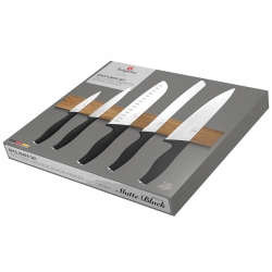 Komplet noży z wieszakiem magnetycznym Berlinger Haus Matte Black 6el. BH-2943