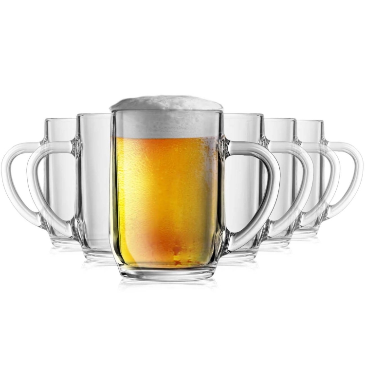 Solidne klasyczne kufle do piwa z uchem Luminarc Arcoroc Haworth 570ml 6szt