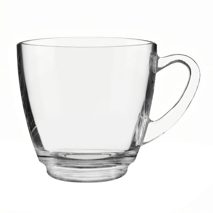 Filiżanka szklana kubek Luna ze spodkiem do kawy herbaty 320ml