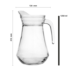 Dzbanek szklany z rączką do napojów Glasmark Press 1,25L