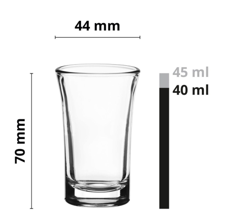 Przejdź do produktu Kieliszki do wódki likieru nalewek Glasmark SHOT 40ml 6szt