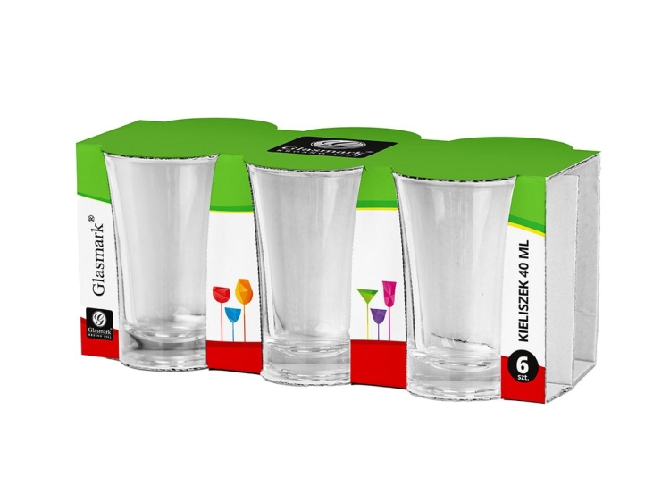 Kieliszki do wódki likieru nalewek Glasmark SHOT 40ml 6szt