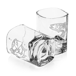 Kieliszki do wódki Wędkarskie (kwadratowe) 55 ml 6 szt. w pudełku szklanka.pl