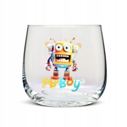 Szklanki zdobione dla dzieci do wody, soku KROSNO ROBOFAMILY 3szt.