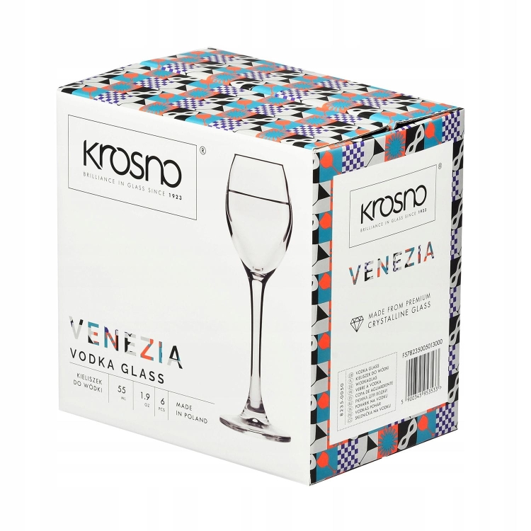 Kieliszki do wódki, likieru KROSNO Venezia(2) 50/55ml 6szt