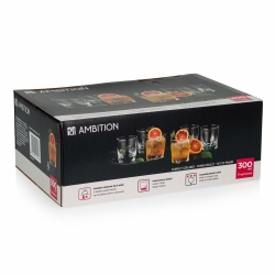 Szklanki niskie do whisky, soku, wody AMBITION Tropicana 300ml 6szt