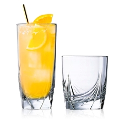 Komplet 12szt niskie + wysokie szklanki do napojów AMBITION Tropicana