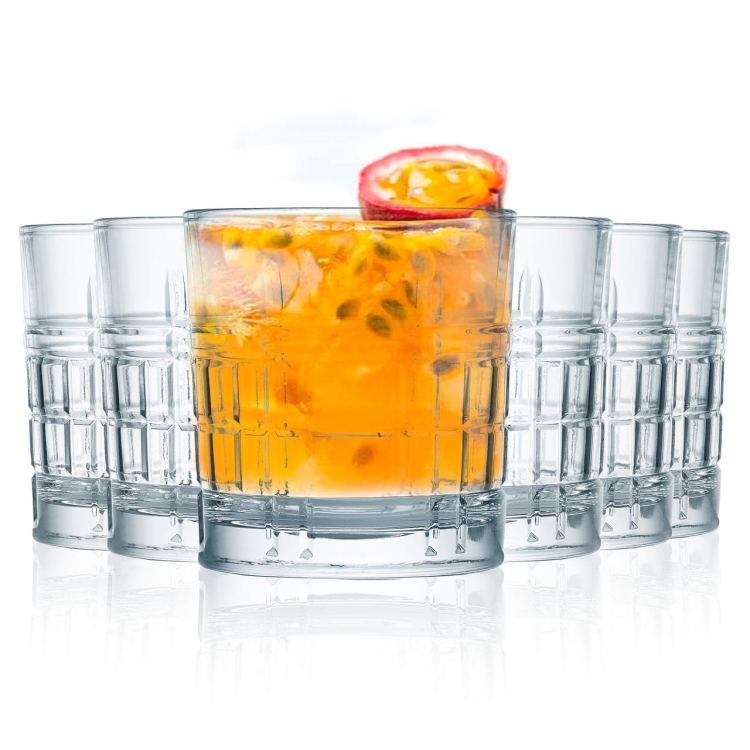 Szklanki niskie do whisky, soku, wody AMBITION Jack 325ml 6szt