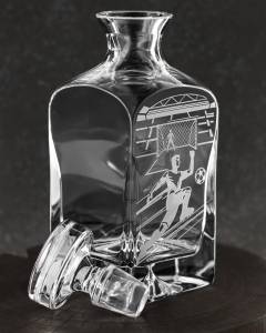 Karafka kwadratowa do whisky "PIŁKA" 750ml