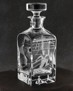 Komplet do whisky 6+1 "PIŁKA" w skrzynce Karafka 750ml + Szklanki 250ml