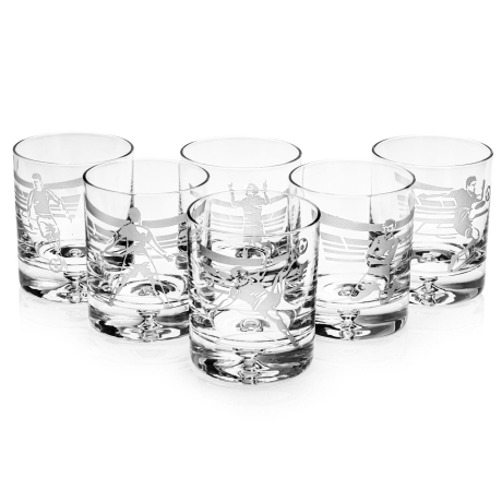 Przejdź do produktu Komplet do whisky 6+1 "PIŁKA" Karafka 750ml + Szklanki 250ml