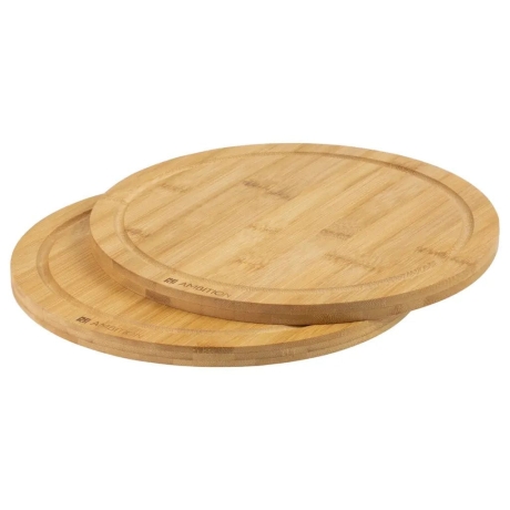 Przejdź do produktu Zestaw 2 okrągłych desek bambusowych do krojenia Ambition Pezzi 28cm