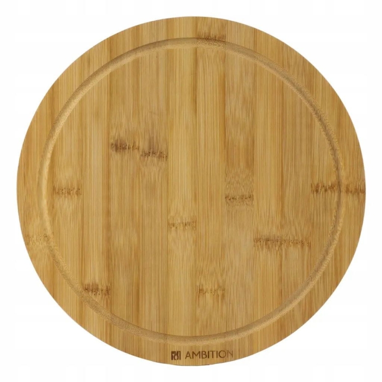 Zestaw 2 okrągłych desek bambusowych do krojenia Ambition Pezzi 28cm