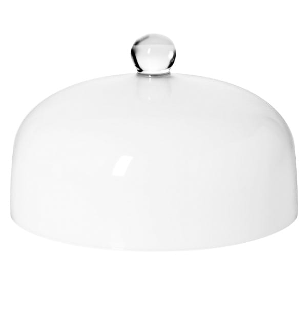 Klosz szklany na ciasto owoce KROSNO Home 26cm OPAL - BIAŁY