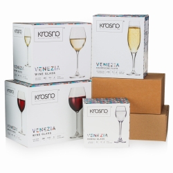 Komplet zestaw KROSNO 36el. szklanki Elite + kieliszki Venezia