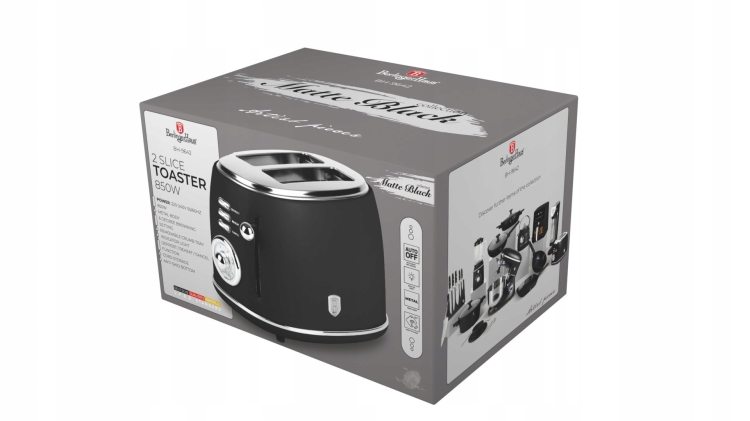 Toster opiekacz do tostów grzanek Berlinger Haus matt black BH-9642