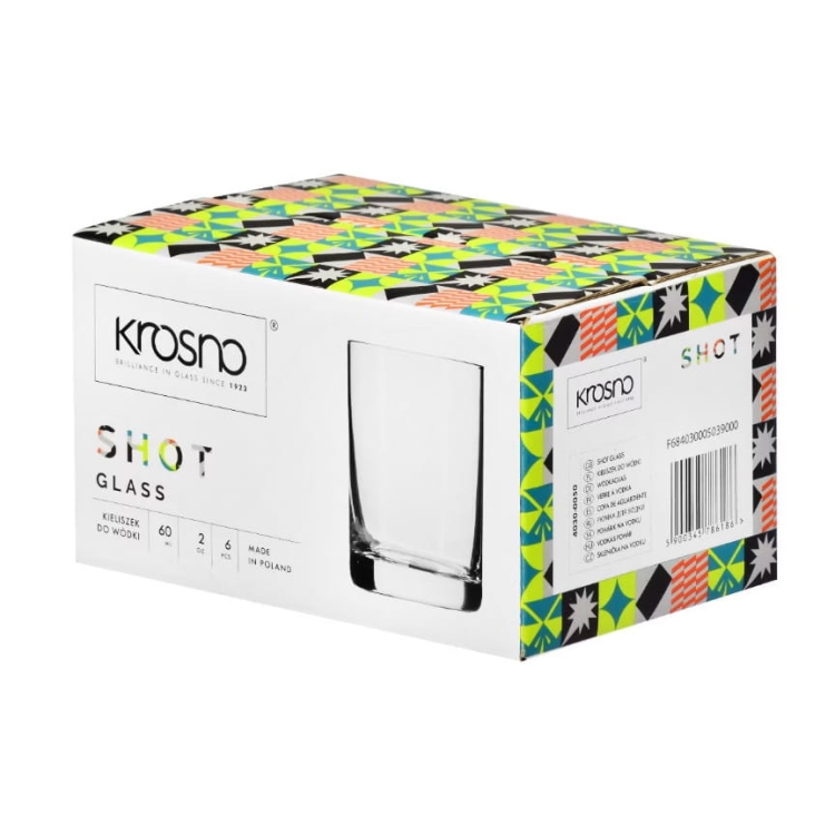 Kieliszki miarki shoty do wódki KROSNO Shot 50/60ml
