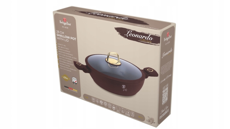 Garnek z pokrywką 28cm 3,8L Berlinger Haus Leonardo BH-8038