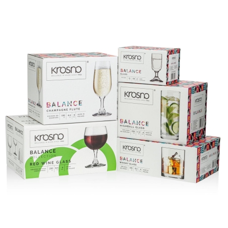 Przejdź do produktu Komplet zestaw kieliszków i szklanek KROSNO Balance 30el.