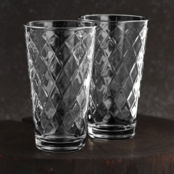 TG LOTTE Romby ozdobne szklanki wysokie 370ml 6szt