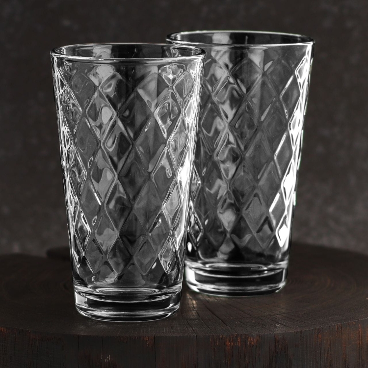 TG LOTTE Romby ozdobne szklanki wysokie 370ml 6szt