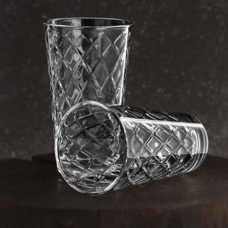 TG LOTTE Romby ozdobne szklanki wysokie 370ml 6szt