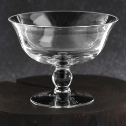 Mała szklana patera na nodze na owoce, ciastka, przekąski KROSNO Handmade 18cm