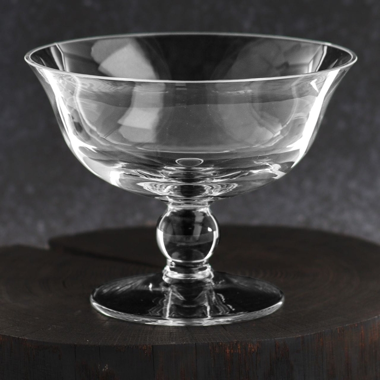 Mała szklana patera na nodze na owoce, ciastka, przekąski KROSNO Handmade 18cm