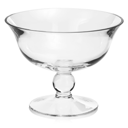 Mała szklana patera na nodze na owoce, ciastka, przekąski KROSNO Handmade 18cm