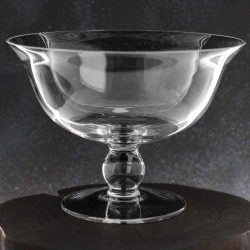 Duża szklana patera na nodze na owoce, ciastka, przekąski KROSNO Handmade 28cm