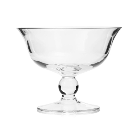 Przejdź do produktu Mała szklana patera na nodze na owoce, ciastka, przekąski KROSNO Handmade 18cm